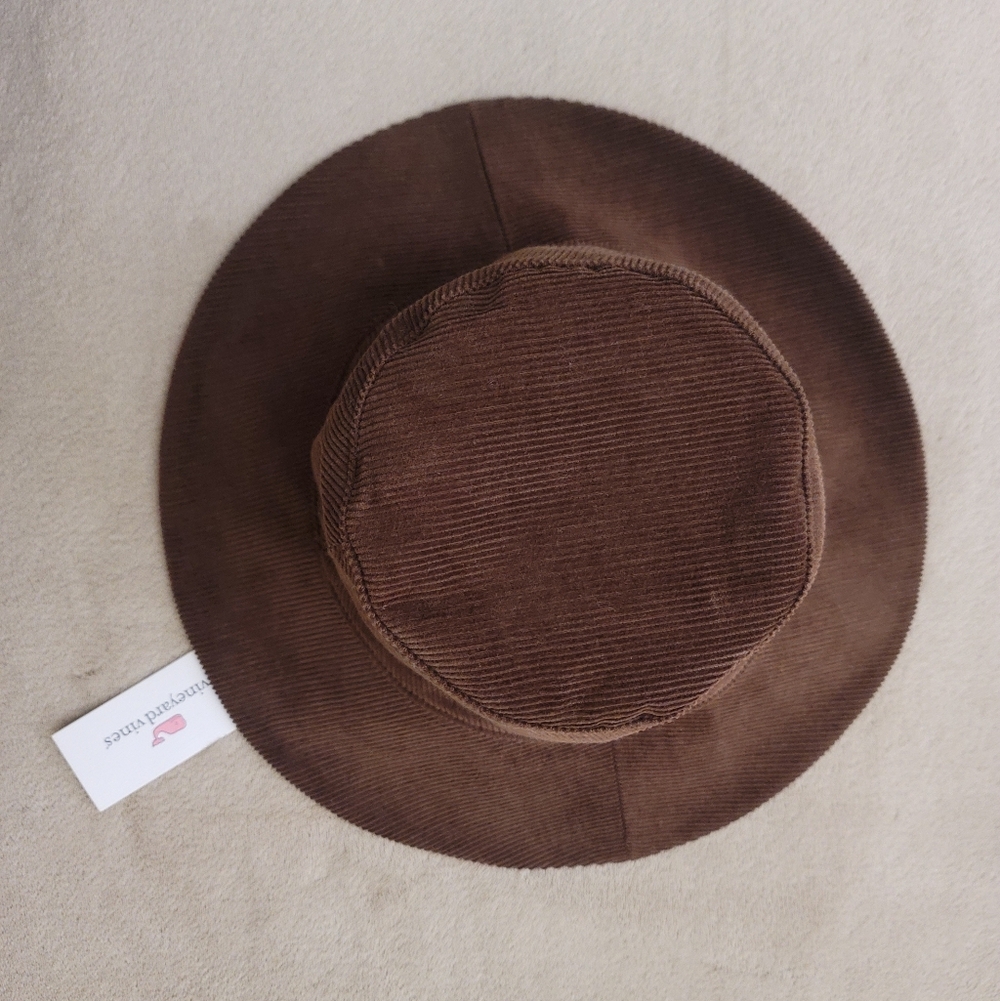 Vineyard Vines Women Brown Corduroy Bucket Hat